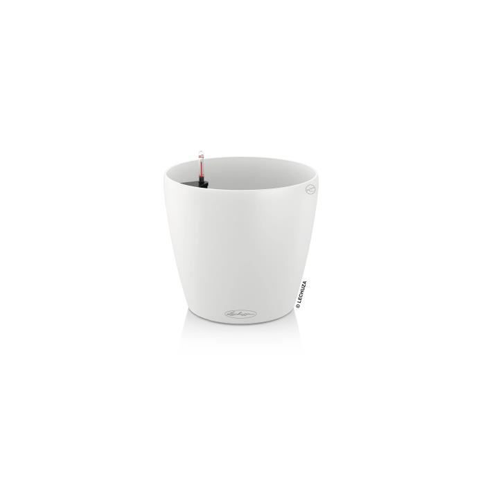 LECHUZA Pot de fleurs - Classico color 28 - Ř 28 x 26 - Kit complet - Blanc - 9 L