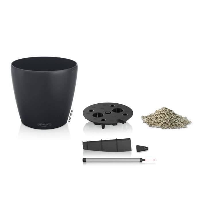 LECHUZA Pot de fleurs Classico Color 28 ALL-IN-ONE - Ø 27,5 x 26 cm - Ardoise 13204
