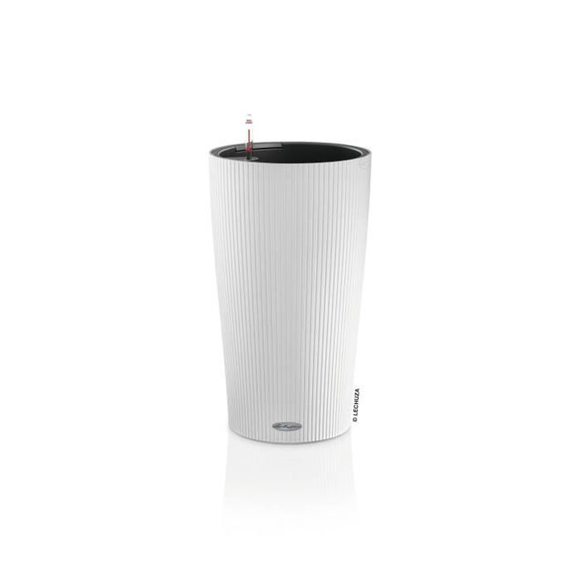 LECHUZA Pot de fleurs - Cilindro color 32 - Ř 32 x 56 cm -  13 L - Kit complet - Blanc