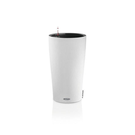 LECHUZA Pot de fleurs - Cilindro color 32 - Ř 32 x 56 cm -  13 L - Kit complet - Blanc