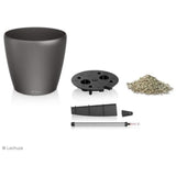 LECHUZA Pot de fleurs - Classico Premium 60 - Ø 60 x 55,5 cm - Kit complet - Taupe brillant