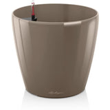 LECHUZA Pot de fleurs - Classico Premium 60 - Ø 60 x 55,5 cm - Kit complet - Taupe brillant