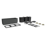 LECHUZA Jardiniere - Trio cottage 30 - 100 x 32,5 x 34,5 cm - 42 L - Kit complet - Granit
