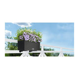 LECHUZA Jardiniere - Balconera Cottage 50 50 x 19 x 19 cm - Kit Complet - Granit