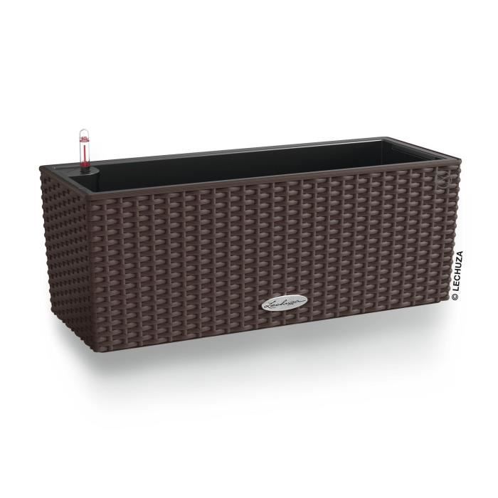 LECHUZA Jardiniere BALCONERA Cottage  - 50 x 19 x 19 cm - Moka