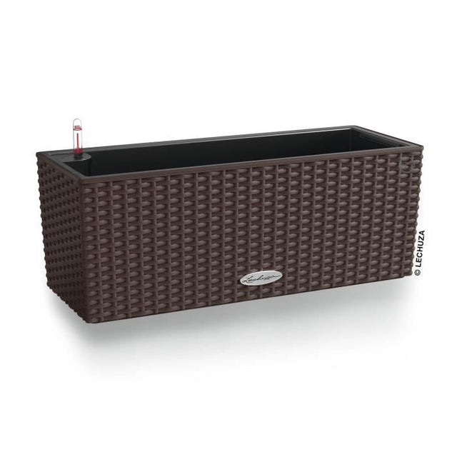 LECHUZA Jardiniere BALCONERA Cottage  - 50 x 19 x 19 cm - Moka