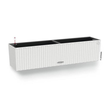 LECHUZA Jardiniere - Balconera cottage 80 - 79 x 19 x 19 cm - 12 L - Kit complet - Blanc