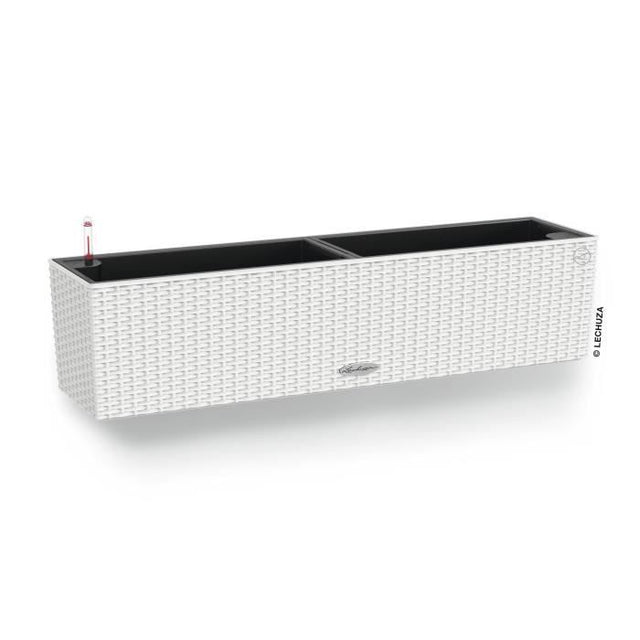 LECHUZA Jardiniere - Balconera cottage 80 - 79 x 19 x 19 cm - 12 L - Kit complet - Blanc