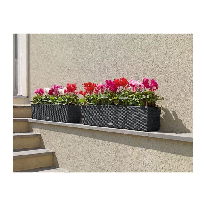 LECHUZA Jardiniere BALCONERA Cottage 80 ALL-IN-ONE Granit 443324
