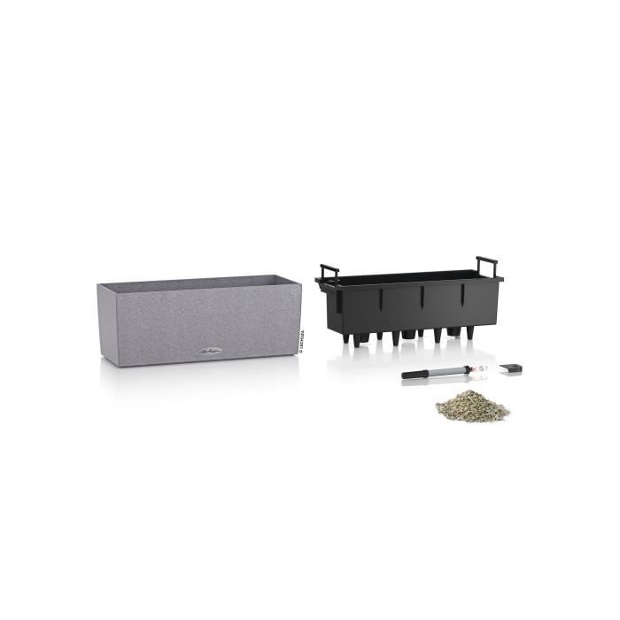 LECHUZA Jardiniere BALCONERA Stone 50 ALL-IN-ONE Gris