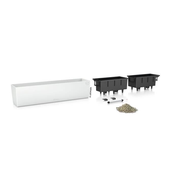 LECHUZA Jardiniere Balconera Color 80 ALL-IN-ONE blanc 15680 421458