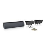 LECHUZA Jardiniere Balconera Color 80 ALL-IN-ONE Ardoise 15683 421459