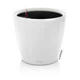 LECHUZA Pot de fleurs - Classico Premium LS 21 - Ø 22 x 20 cm - 3 L - Kit complet - Arrosage automatique - Blanc brillant