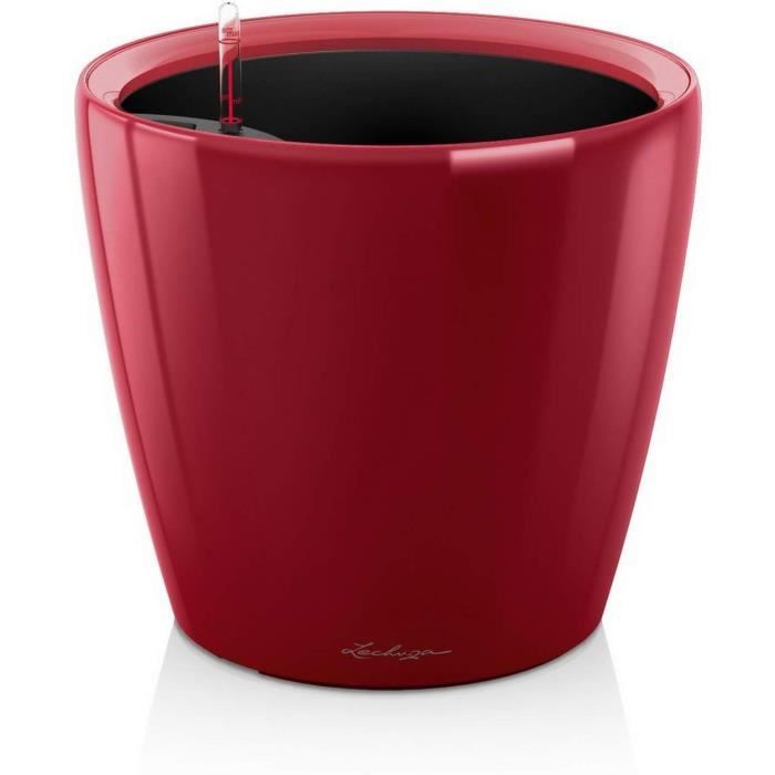 LECHUZA Classico Premium LS 50 flower pot - complete set, glossy scarlet red