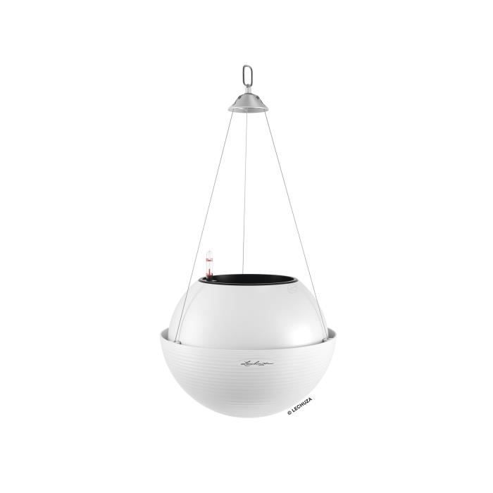 LECHUZA Jardiniere suspendue BOLA Color 32 ALL-IN-ONE - Ø 32 × 25cm - Blanc 443305