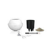 LECHUZA Jardiniere suspendue BOLA Color 32 ALL-IN-ONE - Ø 32 × 25cm - Blanc 443305