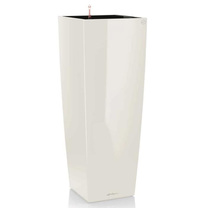 LECHUZA Jardiniere Cubico Alto 40 ALL-IN-ONE Glossy white 18230