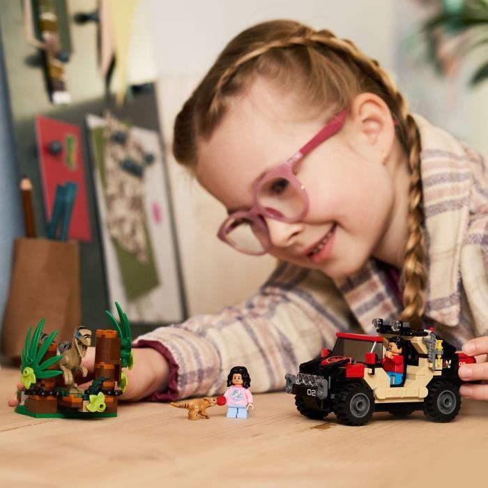 Jeu de construction - LEGO - 76972 - Jurassic World - Vélociraptor - 285 pieces - 4x4