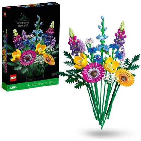 LEGO Icons 10313 Bouquet de Fleurs Sauvages, Plantes Artificielles avec Coquelicots - Botanicals - Pour Adultes