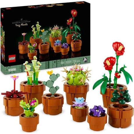 LEGO Icons 10329 Les Plantes Miniatures, Collection Botanicals 9 Plantes  Artificielles avec des Fleurs, Décoration d'Intérieur