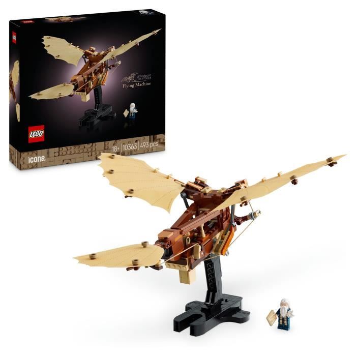 LEGO Icons 10363 La machine volante de Léonard de Vinci - Décoration pour adultes