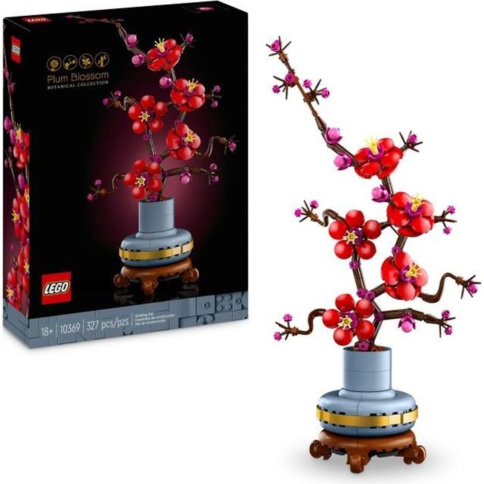 LEGO Icons 10369 Plum Blossom - Indoor Floral Decoration, Set for Adults