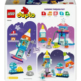 LEGO 10422 DUPLO L'Aventure en Navette Spatiale 3-en-1, Jouet de Construction de FusÈe, Jeu …ducatif