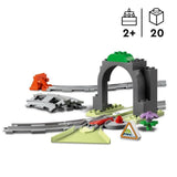 LEGO DUPLO Ma ville 10425 Set d'extension : Les rails et le tunnel du train - Jouet enfant