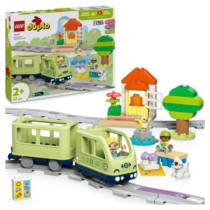 LEGO DUPLO My Town 10427 Interactive Adventure Train - Early learning toys for 2 year olds