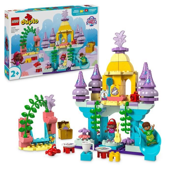 LEGO DUPLO | Disney 10435 Le palais sous-marin magique d'Ariel - Poupée La Petite Sirene