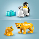 LEGO DUPLO Ma ville 10442 Familles d'animaux sauvages : pingouins et lions - Jeux d'éveil