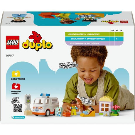 LEGO DUPLO 10447 L'ambulance et le chauffeur - Jouet interactif pour les enfants des 2 ans