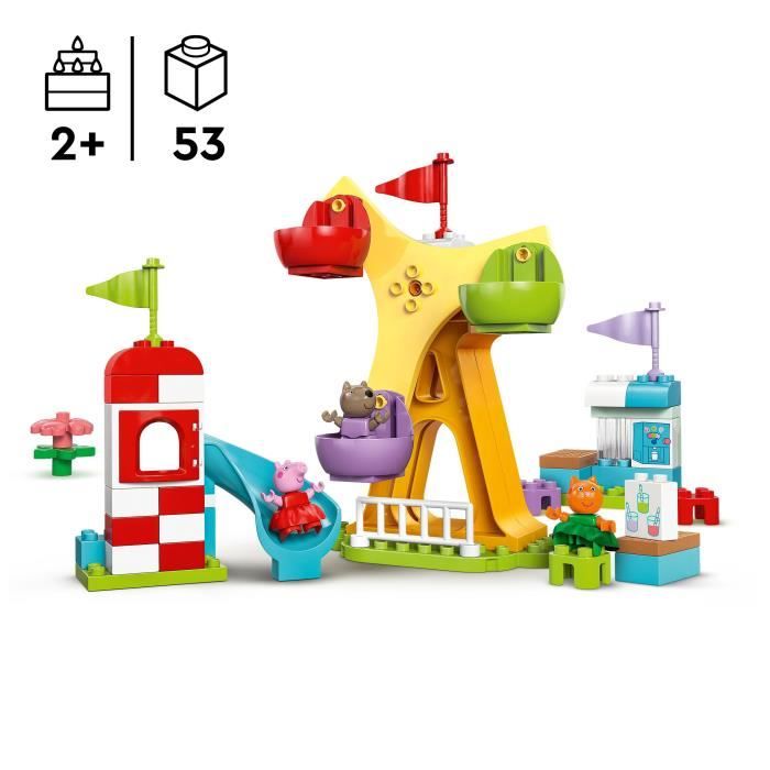 LEGO DUPLO Peppa Pig 10453 La Fete Foraine - Jeu de construction pour enfants des 2 ans