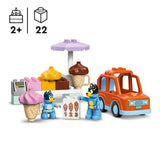 LEGO DUPLO 10458 Visite chez le Marchand de Glace avec Bluey - Jeu de Construction 2 ans