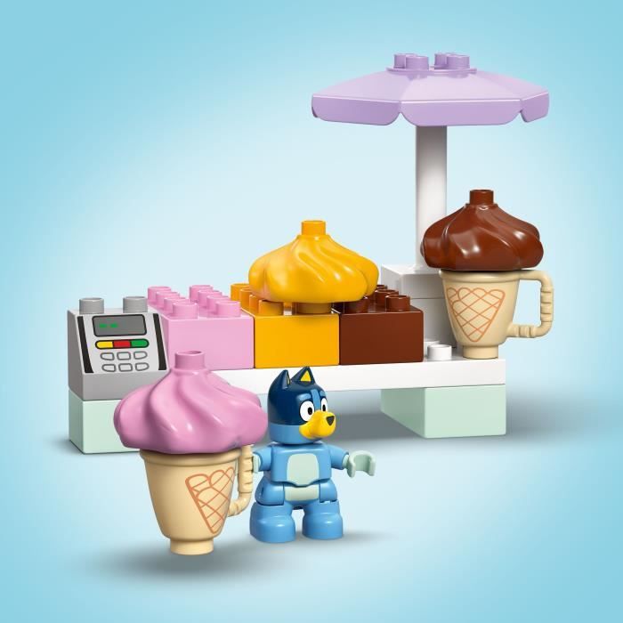 LEGO DUPLO 10458 Visite chez le Marchand de Glace avec Bluey - Jeu de Construction 2 ans