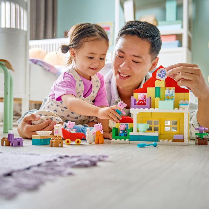 LEGO DUPLO Peppa Pig 10467 La Maison Familiale - Jeu Éducatif pour Bébé des 2 ans - Cadeau