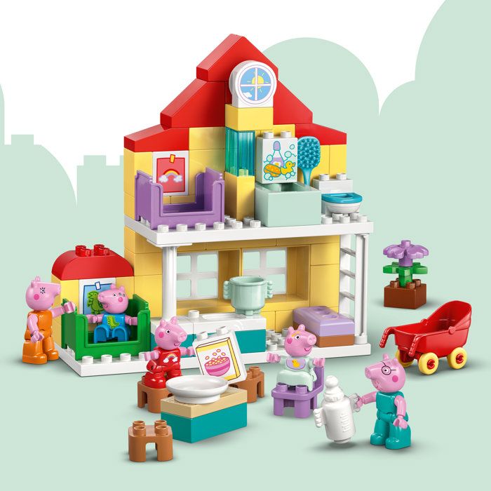 LEGO DUPLO Peppa Pig 10467 La Maison Familiale - Jeu Éducatif pour Bébé des 2 ans - Cadeau