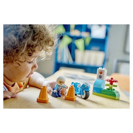 LEGO DUPLO Ma Ville 10471 La Moto de Police Bleue - Jouet pour Garçon ou Fille des 2 ans