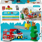 LEGO DUPLO Ma Ville 10473 Le Camion de Pompiers - Jouet Éducatif Garçon ou Fille des 2 ans
