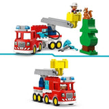 LEGO DUPLO Ma Ville 10473 Le Camion de Pompiers - Jouet Éducatif Garçon ou Fille des 2 ans