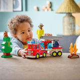 LEGO DUPLO Ma Ville 10473 Le Camion de Pompiers - Jouet Éducatif Garçon ou Fille des 2 ans