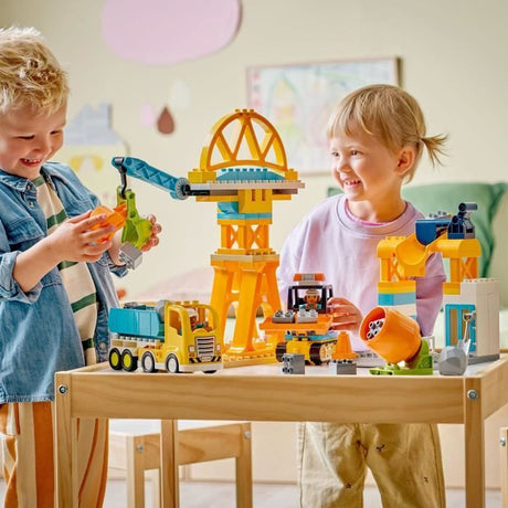 LEGO DUPLO Ma Ville 10476 Le Chantier et les Véhicules de Construction 3-en-1 - Jeu Créatif