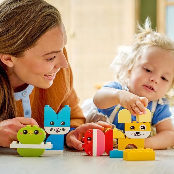 LEGO DUPLO My First 10477 Les Jolis Animaux Créatifs 3-en-1 - Jeu Créatif 1 an - Motricité