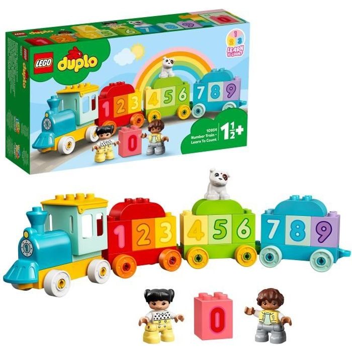 LEGO 10954 DUPLO Le train des chiffres - Apprendre a compter Jeux éducatif 1.5 an, Cadeau Jouet Bébé OU Set d'apprentissage