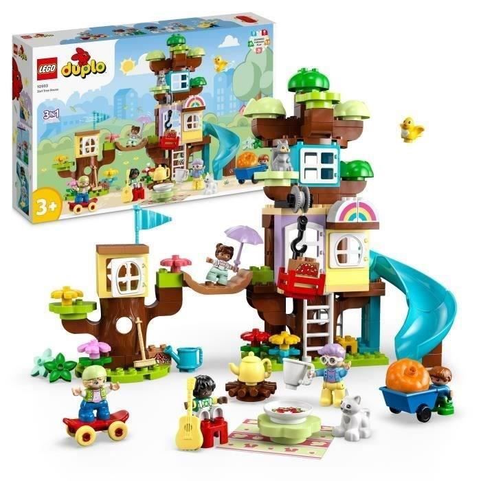 LEGO DUPLO 10993 La Cabane dans l'Arbre 3-en-1, Jouet Éducatif pour Enfants Des 3 Ans, avec Briques