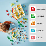 LEGO DUPLO Ma Ville 10994 La Maison Familiale 3-en-1, Jouet Maison de PoupÈe avec Voiture