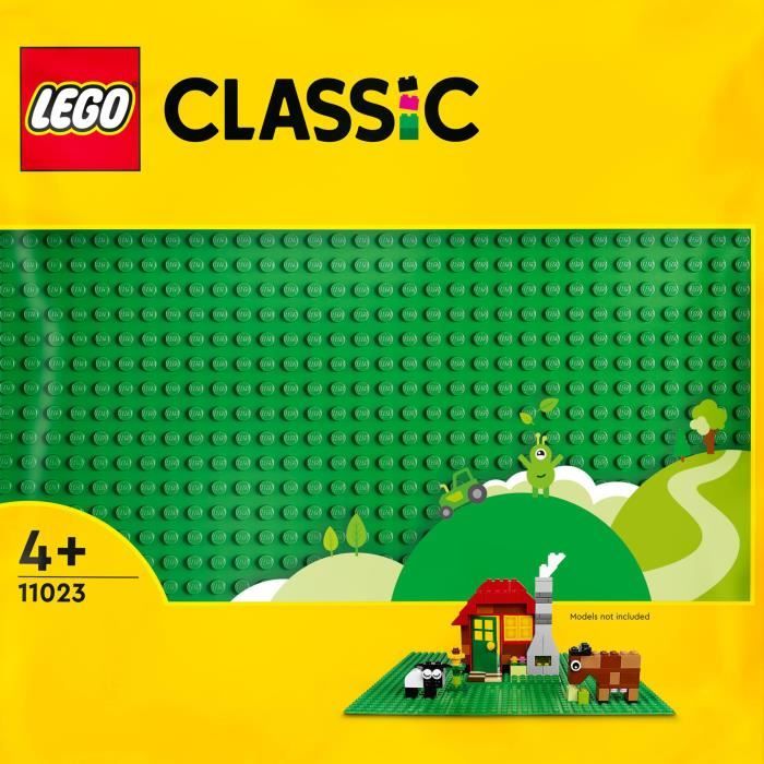 LEGO 11023 Classic Green Building Plate 32x32, Base Plate for Building, Assembly and Display