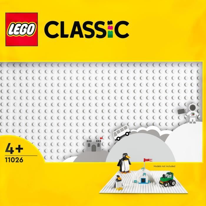 LEGO 11026 Classic White Building Plate 32x32, Base Plate for Building, Assembly and Display