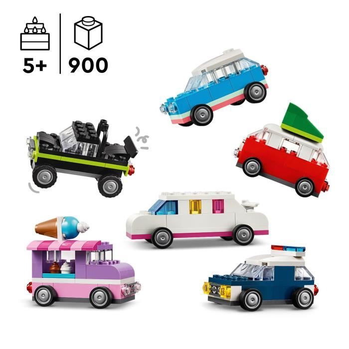 LEGO 11036 Classic Les VÈhicules CrÈatifs, Maquette de Voiture, VÈhicule de Police, Camion et Autres