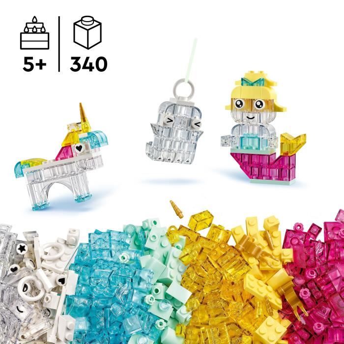 LEGO Classic 11040 La Boîte de Briques Transparentes Magiques - Jeu de construction 5 ans